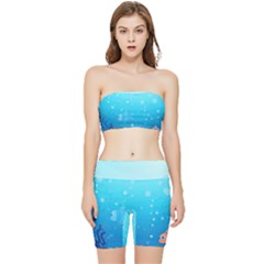 Ai Generated Ocean Sea Fish Aquatic Water Nature Stretch Shorts And Tube Top Set by Pakemis