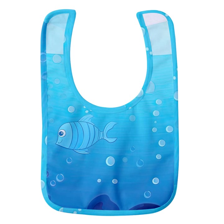 Ai Generated Ocean Sea Fish Aquatic Water Nature Baby Bib