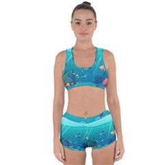 Ai Generated Ocean Sea Fish Aquatic Water Nature 2 Racerback Boyleg Bikini Set by Pakemis