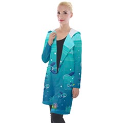 Ai Generated Ocean Sea Fish Aquatic Water Nature 2 Hooded Pocket Cardigan by Pakemis