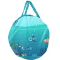 Ai Generated Ocean Sea Fish Aquatic Water Nature 2 Giant Round Zipper Tote View1