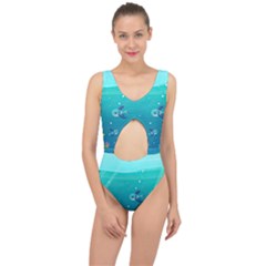 Ai Generated Ocean Sea Fish Aquatic Water Nature 2 Center Cut Out Swimsuit by Pakemis