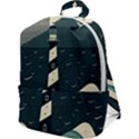 Lighthouse Abstract Ocean Sea Waves Water Blue Zip Up Backpack View1