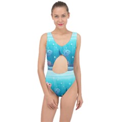 Ai Generated Ocean Sea Fish Aquatic Water Nature 4 Center Cut Out Swimsuit by Pakemis