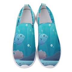 Ai Generated Ocean Sea Fish Aquatic Water Nature 4 Women s Slip On Sneakers by Pakemis