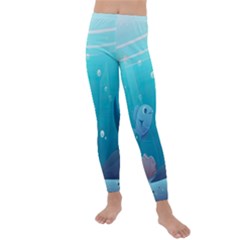 Ai Generated Ocean Sea Fish Aquatic Water Nature 4 Kids  Lightweight Velour Leggings by Pakemis