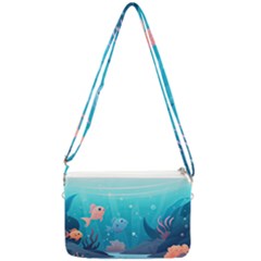 Ai Generated Ocean Sea Fish Aquatic Water Nature 4 Double Gusset Crossbody Bag by Pakemis