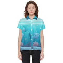 Ai Generated Ocean Sea Fish Aquatic Water Nature 4 Short Sleeve Pocket Shirt by Pakemis