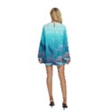 Ai Generated Ocean Sea Fish Aquatic Water Nature 4 Round Neck Long Sleeve Bohemian Style Chiffon Mini Dress View4