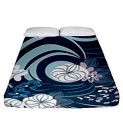 Flowers Pattern Floral Ocean Abstract Digital Art Fitted Sheet (california King Size) by Pakemis