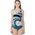 Flowers Pattern Floral Ocean Abstract Digital Art One Piece Swimsuit View1