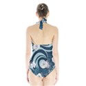 Flowers Pattern Floral Ocean Abstract Digital Art Halter Swimsuit View2