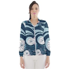 Flowers Pattern Floral Ocean Abstract Digital Art Women s Windbreaker by Pakemis