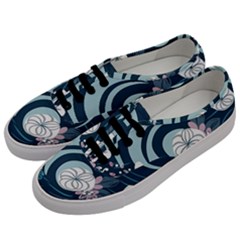 Flowers Pattern Floral Ocean Abstract Digital Art Men s Classic Low Top Sneakers by Pakemis