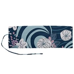 Flowers Pattern Floral Ocean Abstract Digital Art Roll Up Canvas Pencil Holder (m) by Pakemis