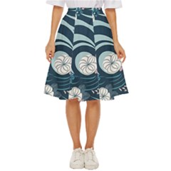 Flowers Pattern Floral Ocean Abstract Digital Art Classic Short Skirt by Pakemis