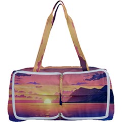 Sunset Ocean Beach Water Tropical Island Vacation 3 Multi Function Bag by Pakemis