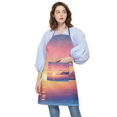 Sunset Ocean Beach Water Tropical Island Vacation 3 Pocket Apron by Pakemis