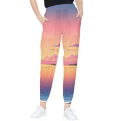 Sunset Ocean Beach Water Tropical Island Vacation 3 Tapered Pants by Pakemis