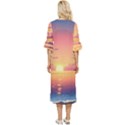 Sunset Ocean Beach Water Tropical Island Vacation 3 Double Cuff Midi Dress View4