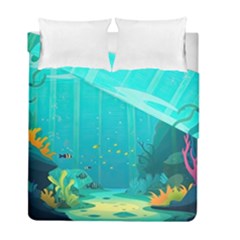 Intro Youtube Background Wallpaper Aquatic Water Duvet Cover Double Side (full/ Double Size) by Pakemis