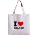 I love sharon Zipper Grocery Tote Bag View2