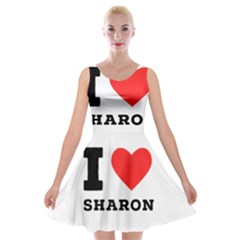 I Love Sharon Velvet Skater Dress