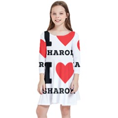 I Love Sharon Kids  Quarter Sleeve Skater Dress