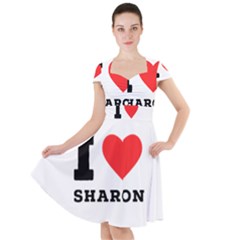 I Love Sharon Cap Sleeve Midi Dress