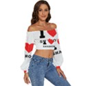 I love sharon Long Sleeve Crinkled Weave Crop Top View3