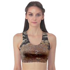 Rustic Charm Abstract Print Sports Bra by dflcprintsclothing