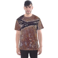 Rustic Charm Abstract Print Men s Sport Mesh Tee