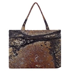 Rustic Charm Abstract Print Zipper Medium Tote Bag