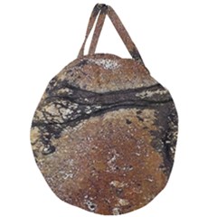 Rustic Charm Abstract Print Giant Round Zipper Tote by dflcprintsclothing