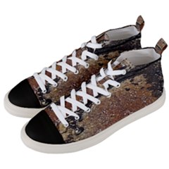 Rustic Charm Abstract Print Men s Mid-top Canvas Sneakers by dflcprintsclothing