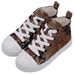 Rustic Charm Abstract Print Kids  Mid-top Canvas Sneakers by dflcprintsclothing