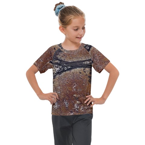 Rustic Charm Abstract Print Kids  Mesh Piece Tee by dflcprintsclothing