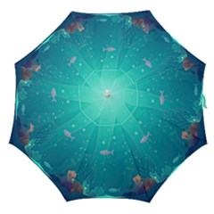 Ai Generated Ocean Sea Fish Aquatic Water Nature 3 Straight Umbrellas by Pakemis