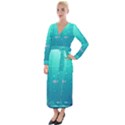 Ai Generated Ocean Sea Fish Aquatic Water Nature 3 Velvet Maxi Wrap Dress View1