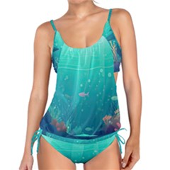 Ai Generated Ocean Sea Fish Aquatic Water Nature 3 Tankini Set by Pakemis