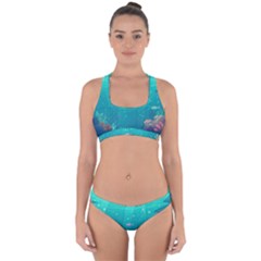 Ai Generated Ocean Sea Fish Aquatic Water Nature 3 Cross Back Hipster Bikini Set by Pakemis