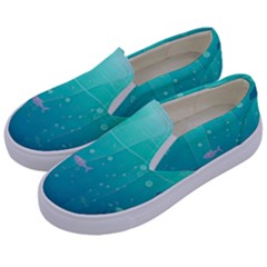 Ai Generated Ocean Sea Fish Aquatic Water Nature 3 Kids  Canvas Slip Ons by Pakemis