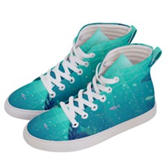 Ai Generated Ocean Sea Fish Aquatic Water Nature 3 Women s Hi-top Skate Sneakers by Pakemis