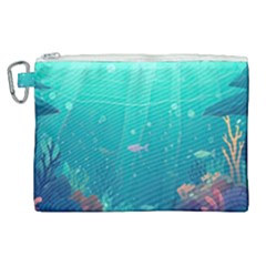 Ai Generated Ocean Sea Fish Aquatic Water Nature 3 Canvas Cosmetic Bag (xl) by Pakemis