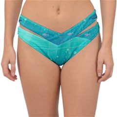 Ai Generated Ocean Sea Fish Aquatic Water Nature 3 Double Strap Halter Bikini Bottoms by Pakemis