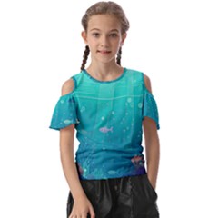 Ai Generated Ocean Sea Fish Aquatic Water Nature 3 Kids  Butterfly Cutout Tee by Pakemis