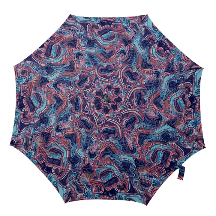 Fluid Art Pattern Hook Handle Umbrellas (Large)