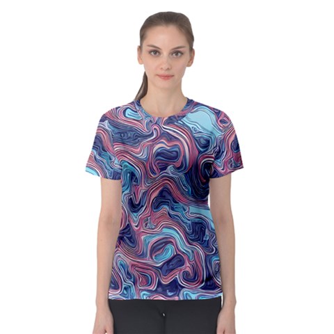 Fluid Art Pattern Women s Sport Mesh Tee by GardenOfOphir