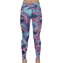 Fluid Art Pattern Classic Yoga Leggings by GardenOfOphir