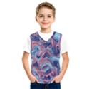 Fluid Art Pattern Kids  Basketball Tank Top View1